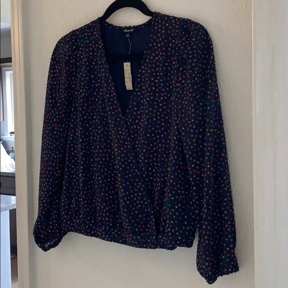 Madewell textured chiffon abstract top - Picture 1 of 3